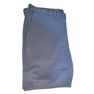 Haggar Mens Blue Gray‎ Flat Front Performance Golf Shorts Size 44 Polyester
